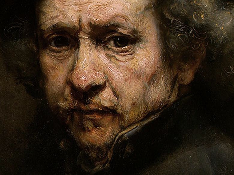Rembrandt's Portrait and a detail shown below